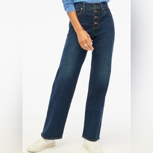 J. Crew Dark Blue Straight-Leg Jeans